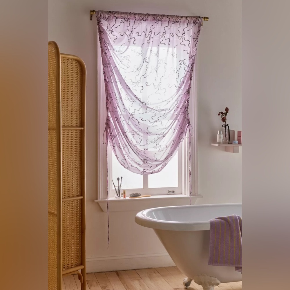 Urban outfitters bows Roman shades curtains purple